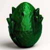 3D krystalové vajíčko zelenočerné