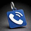 NFC přívěsek s telefonním číslem modročerný